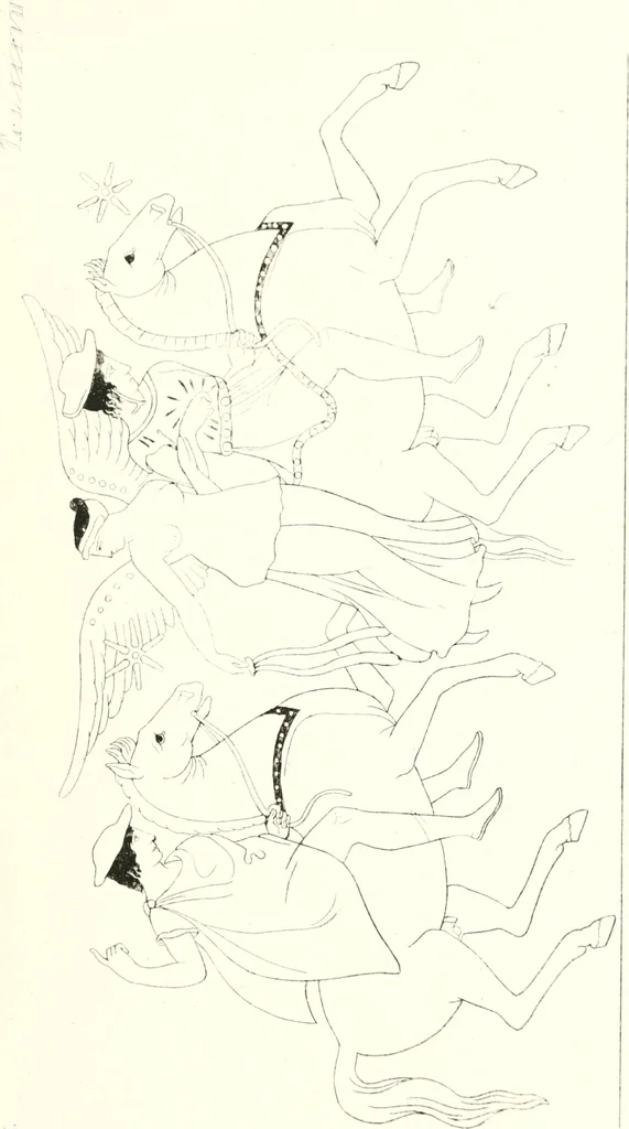 An illustration from Pitture di vasi fittili, esibite dal cav. F. Inghirami per servire di studio alla mitologia ed all storia degli antichi popoli, 1838, leaf 660