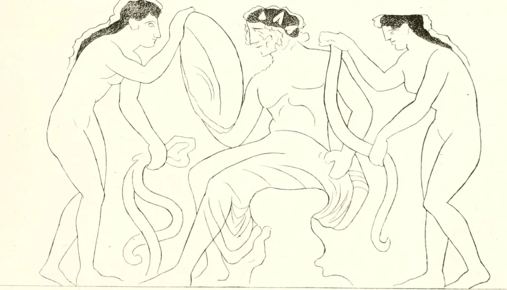An illustration from Pitture di vasi fittili, esibite dal cav. F. Inghirami per servire di studio alla mitologia ed all storia degli antichi popoli, 1838, leaf 662