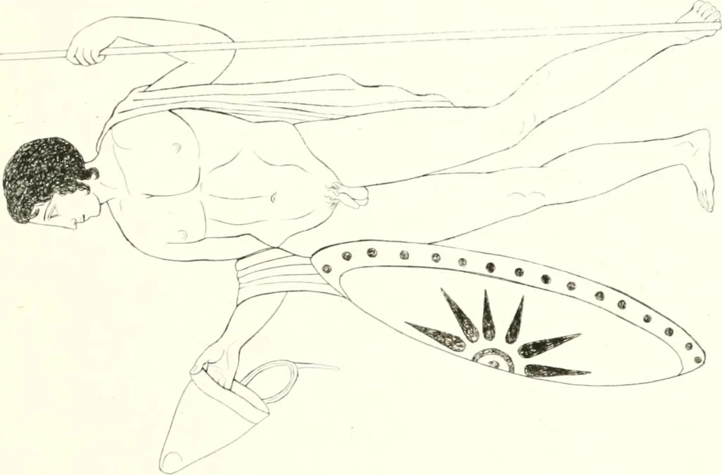 An illustration from Pitture di vasi fittili, esibite dal cav. F. Inghirami per servire di studio alla mitologia ed all storia degli antichi popoli, 1838, leaf 666