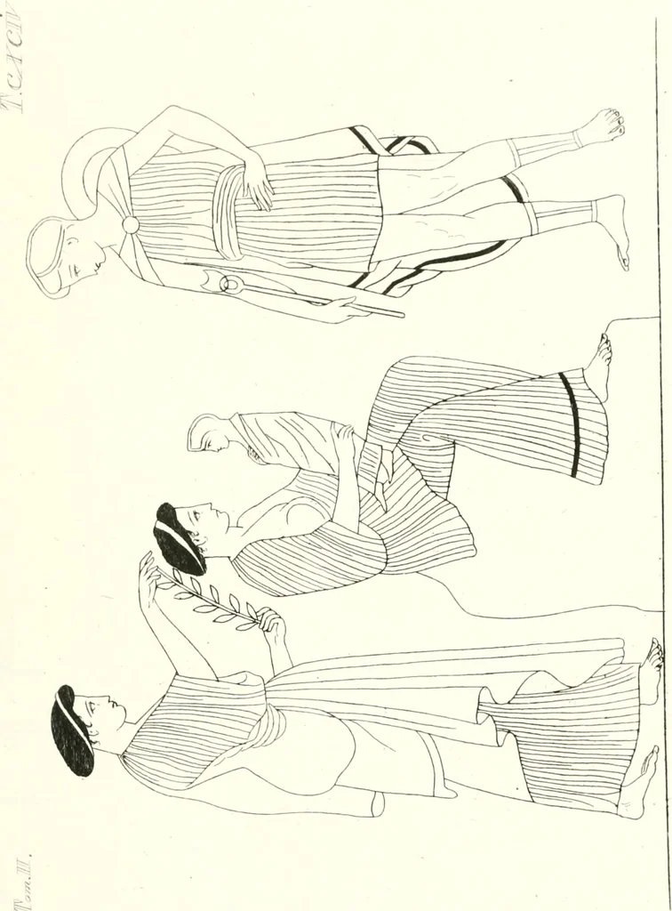An illustration from Pitture di vasi fittili, esibite dal cav. F. Inghirami per servire di studio alla mitologia ed all storia degli antichi popoli, 1838, leaf 674
