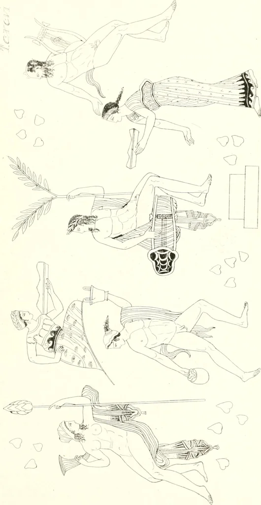 An illustration from Pitture di vasi fittili, esibite dal cav. F. Inghirami per servire di studio alla mitologia ed all storia degli antichi popoli, 1838, leaf 678