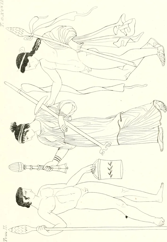 An illustration from Pitture di vasi fittili, esibite dal cav. F. Inghirami per servire di studio alla mitologia ed all storia degli antichi popoli, 1838, leaf 680