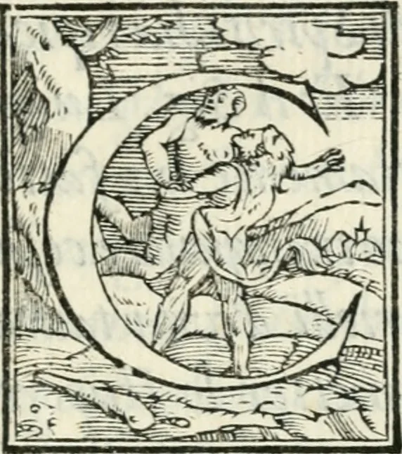 An illustration from Pittvre del Doni, academico pellegrino : nelle quali si mostra di nuoua inuentione : amore, fortuna, tempo, castità, religione, sdegno, riforma, morte, sonno & sogno, huomo, republica, & magnanimità : divise in due trattati : libro primo, 1564, leaf 10