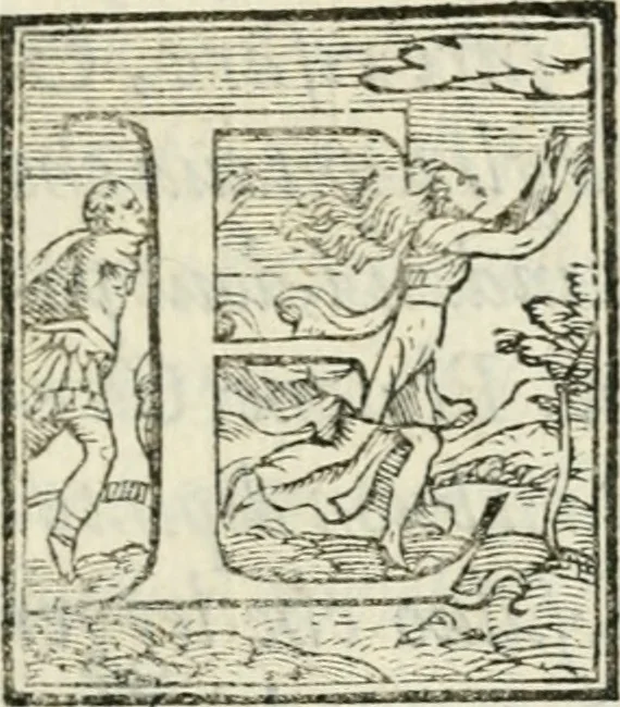 An illustration from Pittvre del Doni, academico pellegrino : nelle quali si mostra di nuoua inuentione : amore, fortuna, tempo, castità, religione, sdegno, riforma, morte, sonno & sogno, huomo, republica, & magnanimità : divise in due trattati : libro primo, 1564, leaf 70