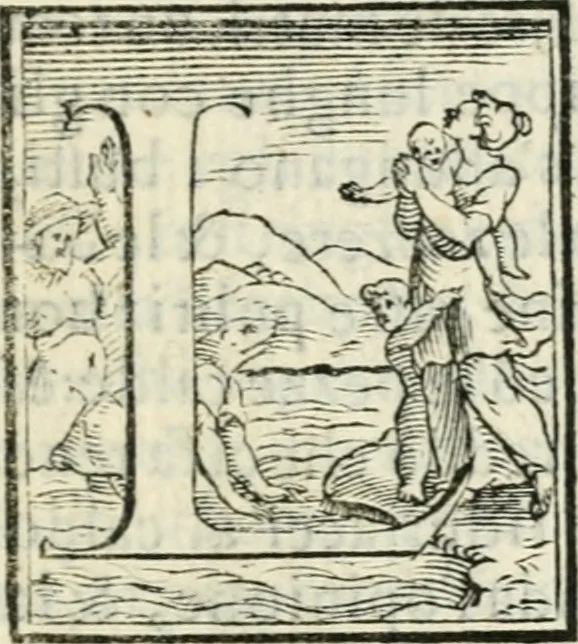 An illustration from Pittvre del Doni, academico pellegrino : nelle quali si mostra di nuoua inuentione : amore, fortuna, tempo, castità, religione, sdegno, riforma, morte, sonno & sogno, huomo, republica, & magnanimità : divise in due trattati : libro primo, 1564, leaf 74