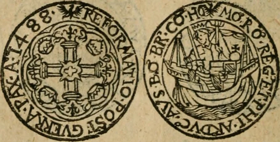 An illustration from Placcart dv Roy sur le reglement de ses monnoyes, 1644, leaf 53