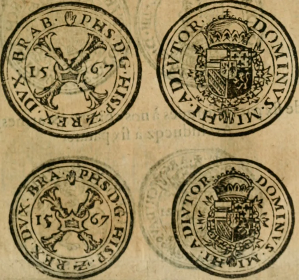 An illustration from Placcart dv Roy sur le reglement de ses monnoyes, 1644, leaf 64