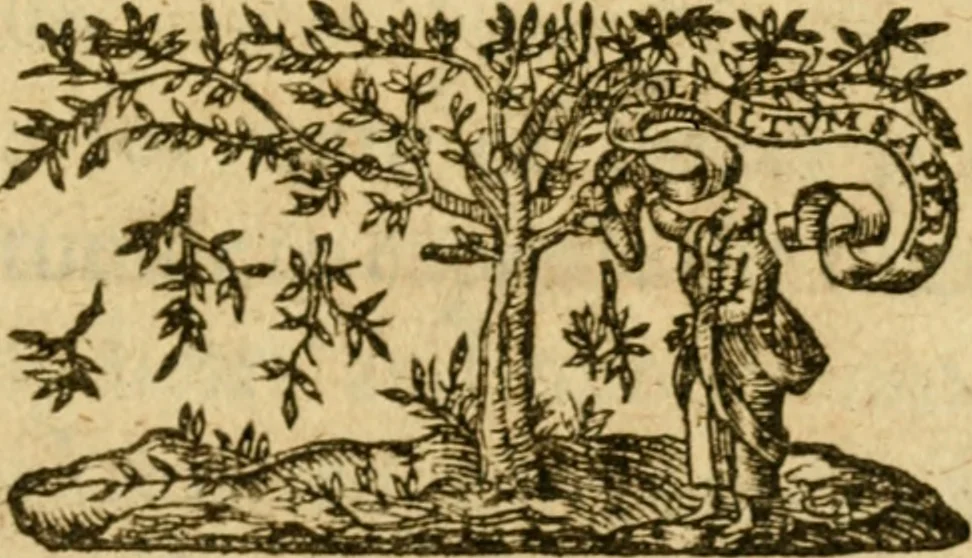 An illustration from A plaine path-way to plantations : that is, A discourse in generall, concerning the plantation of our English people in other countries. Wherein is declared, that the attempts or actions, in themselves are very good and laudable, necessary also for our country of England. Doubts thereabout are answered: and some meanes are shewed, by which the same may, in better sort then hitherto, be prosecuted and effected. Written for the preswading and stirring up of the people of this land, chiefly the poorer and common sort to affect and effect these attempts better then yet they doe. With certaine motives for a present plantation in New-foundland aboue the rest. Made in the manner of a conference, and divided into three parts, for the more plainnesse, ease, and delight to the reader, 1624, leaf 106