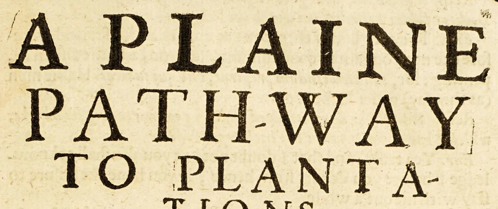 An illustration from A plaine path-way to plantations : that is, A discourse in generall, concerning the plantation of our English people in other countries. Wherein is declared, that the attempts or actions, in themselues are very good and laudable, necessary also for our country of England. Doubts thereabout are answered: and some meanes are shewed, by which the same may, in better sort then hitherto, be prosecuted and effected. Written for the perswading and stirring vp of the people of this land, chiefly the poorer and common sort to affect and effect these attempts better then yet they doe. With certaine motiues for a present plantation in New-found land aboue the rest. Made in the manner of a conference, and diuided into three parts, for the more plainnesse, ease, and delight to the reader., 1624, leaf 23