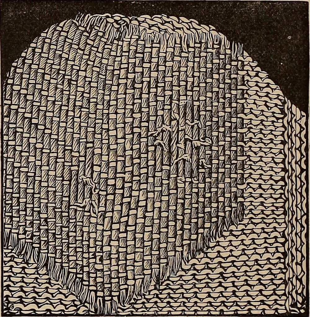 An illustration from Plain needlework, knitting, and mending, for all, at home and in schools..., 1879, leaf 43
