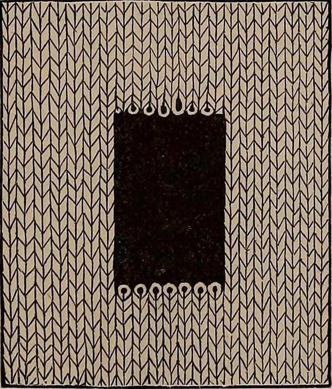 An illustration from Plain needlework, knitting, and mending, for all, at home and in schools..., 1879, leaf 52