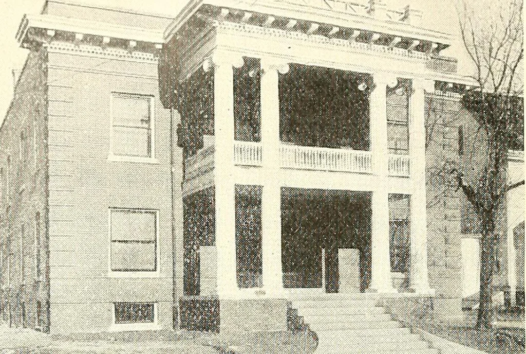 An illustration from The plan book of American dwellings : being a compilation of original home designs, showing actual photographic exteriors and floor plans of moderately priced bungalows, cottages, residences, 1914, leaf 103