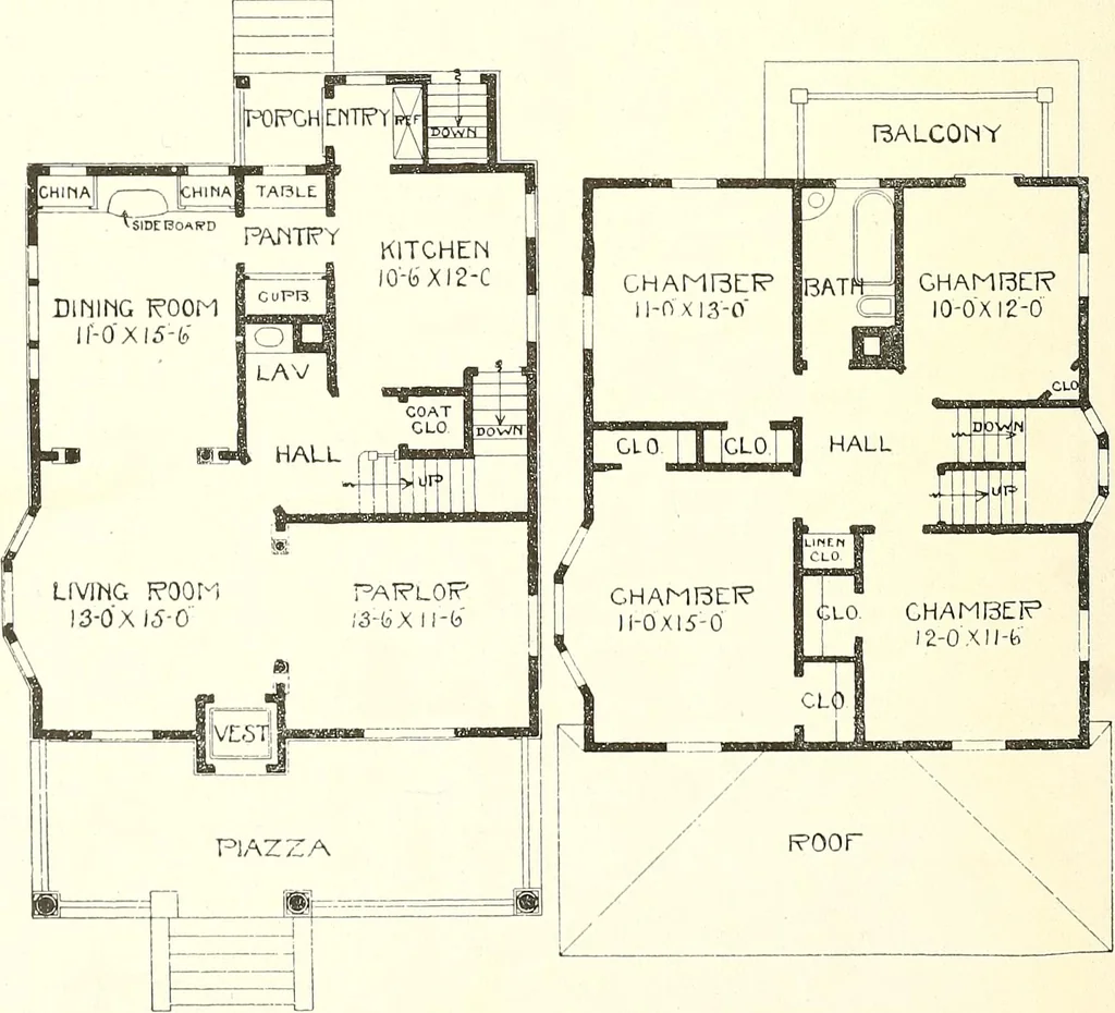 An illustration from The plan book of American dwellings : being a compilation of original home designs, showing actual photographic exteriors and floor plans of moderately priced bungalows, cottages, residences, 1914, leaf 107