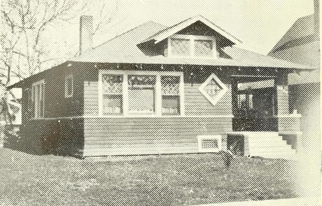 An illustration from The plan book of American dwellings : being a compilation of original home designs, showing actual photographic exteriors and floor plans of moderately priced bungalows, cottages, residences, 1914, leaf 111