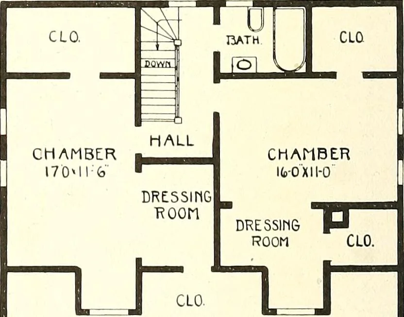 An illustration from The plan book of American dwellings : being a compilation of original home designs, showing actual photographic exteriors and floor plans of moderately priced bungalows, cottages, residences, 1914, leaf 119