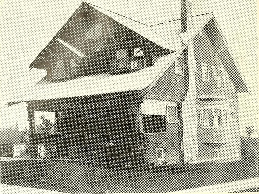 An illustration from The plan book of American dwellings : being a compilation of original home designs, showing actual photographic exteriors and floor plans of moderately priced bungalows, cottages, residences, 1914, leaf 125