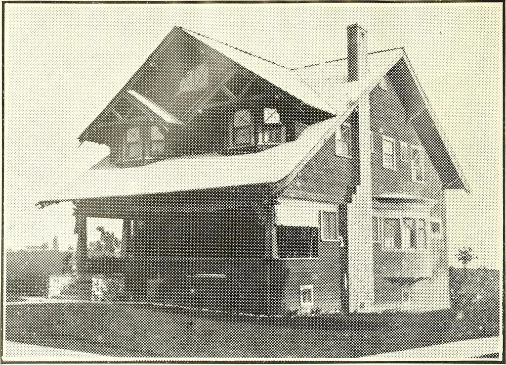 An illustration from The plan book of American dwellings : being a compilation of original home designs, showing actual photographic exteriors and floor plans of moderately priced bungalows, cottages, residences, 1914, leaf 133