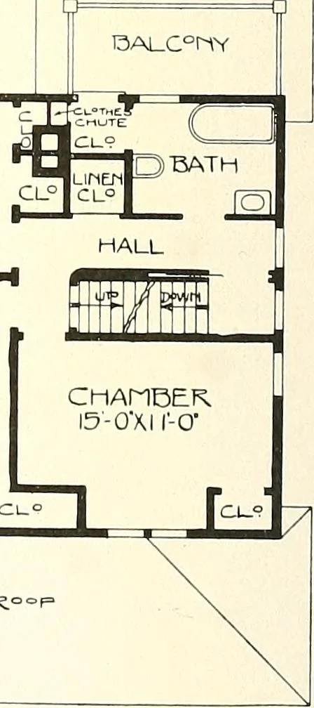 An illustration from The plan book of American dwellings : being a compilation of original home designs, showing actual photographic exteriors and floor plans of moderately priced bungalows, cottages, residences, 1914, leaf 139