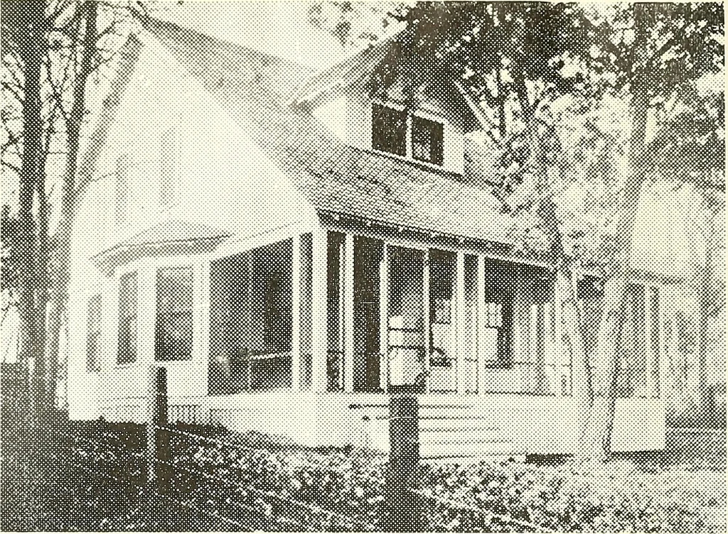 An illustration from The plan book of American dwellings : being a compilation of original home designs, showing actual photographic exteriors and floor plans of moderately priced bungalows, cottages, residences, 1914, leaf 141