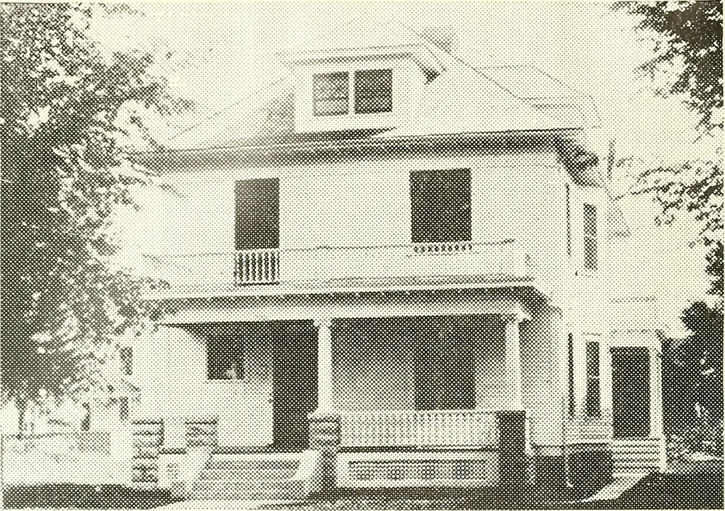 An illustration from The plan book of American dwellings : being a compilation of original home designs, showing actual photographic exteriors and floor plans of moderately priced bungalows, cottages, residences, 1914, leaf 143
