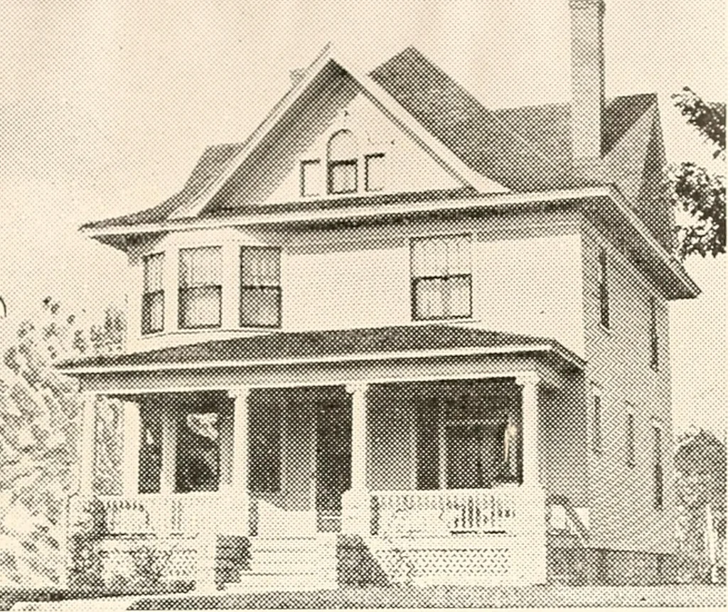 An illustration from The plan book of American dwellings : being a compilation of original home designs, showing actual photographic exteriors and floor plans of moderately priced bungalows, cottages, residences, 1914, leaf 144