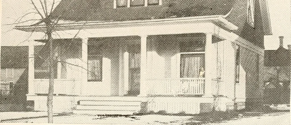 An illustration from The plan book of American dwellings : being a compilation of original home designs, showing actual photographic exteriors and floor plans of moderately priced bungalows, cottages, residences, 1914, leaf 148