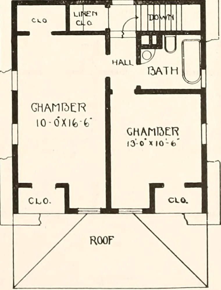 An illustration from The plan book of American dwellings : being a compilation of original home designs, showing actual photographic exteriors and floor plans of moderately priced bungalows, cottages, residences, 1914, leaf 174