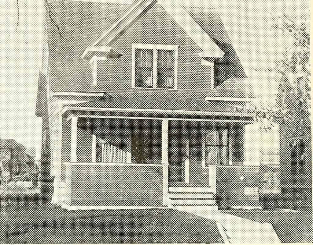 An illustration from The plan book of American dwellings : being a compilation of original home designs, showing actual photographic exteriors and floor plans of moderately priced bungalows, cottages, residences, 1914, leaf 175