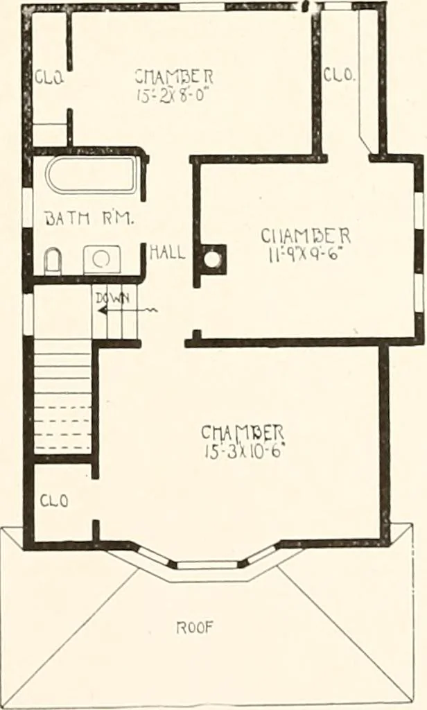 An illustration from The plan book of American dwellings : being a compilation of original home designs, showing actual photographic exteriors and floor plans of moderately priced bungalows, cottages, residences, 1914, leaf 176