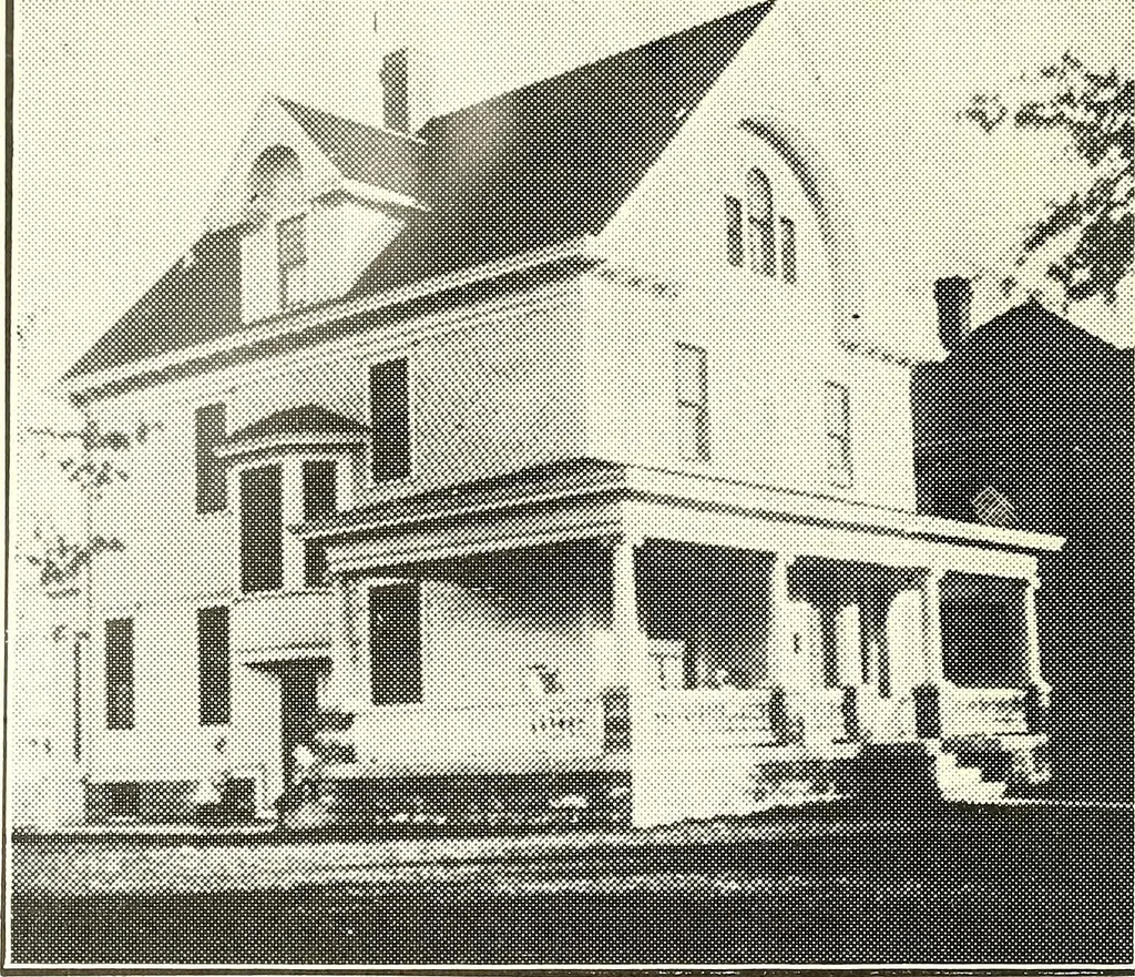 An illustration from The plan book of American dwellings : being a compilation of original home designs, showing actual photographic exteriors and floor plans of moderately priced bungalows, cottages, residences, 1914, leaf 183