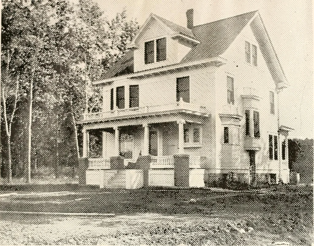 An illustration from The plan book of American dwellings : being a compilation of original home designs, showing actual photographic exteriors and floor plans of moderately priced bungalows, cottages, residences, 1914, leaf 192