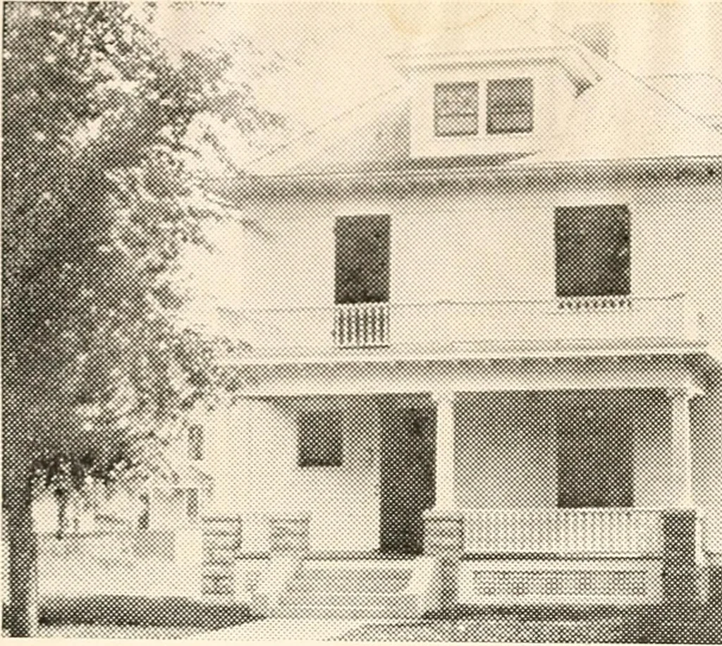 An illustration from The plan book of American dwellings : being a compilation of original home designs, showing actual photographic exteriors and floor plans of moderately priced bungalows, cottages, residences, 1914, leaf 220