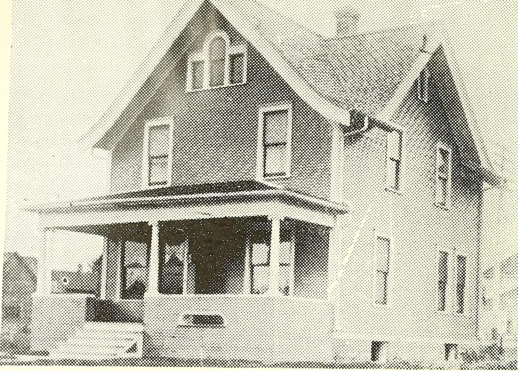 An illustration from The plan book of American dwellings : being a compilation of original home designs, showing actual photographic exteriors and floor plans of moderately priced bungalows, cottages, residences, 1914, leaf 227