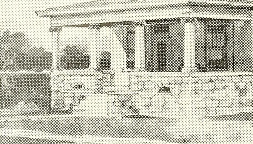 An illustration from The plan book of American dwellings : being a compilation of original home designs, showing actual photographic exteriors and floor plans of moderately priced bungalows, cottages, residences, 1914, leaf 231