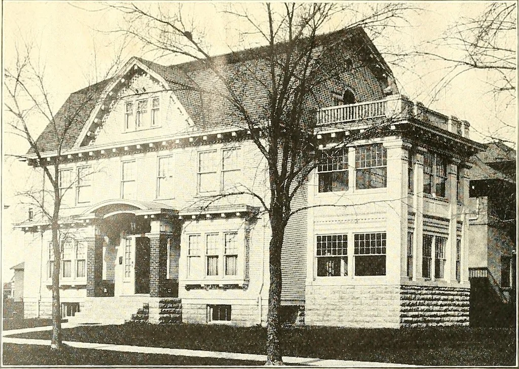 An illustration from The plan book of American dwellings : being a compilation of original home designs, showing actual photographic exteriors and floor plans of moderately priced bungalows, cottages, residences, 1914, leaf 249