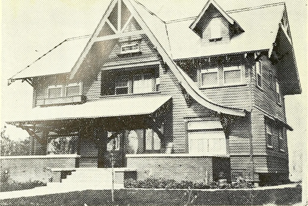 An illustration from The plan book of American dwellings : being a compilation of original home designs, showing actual photographic exteriors and floor plans of moderately priced bungalows, cottages, residences, 1914, leaf 255