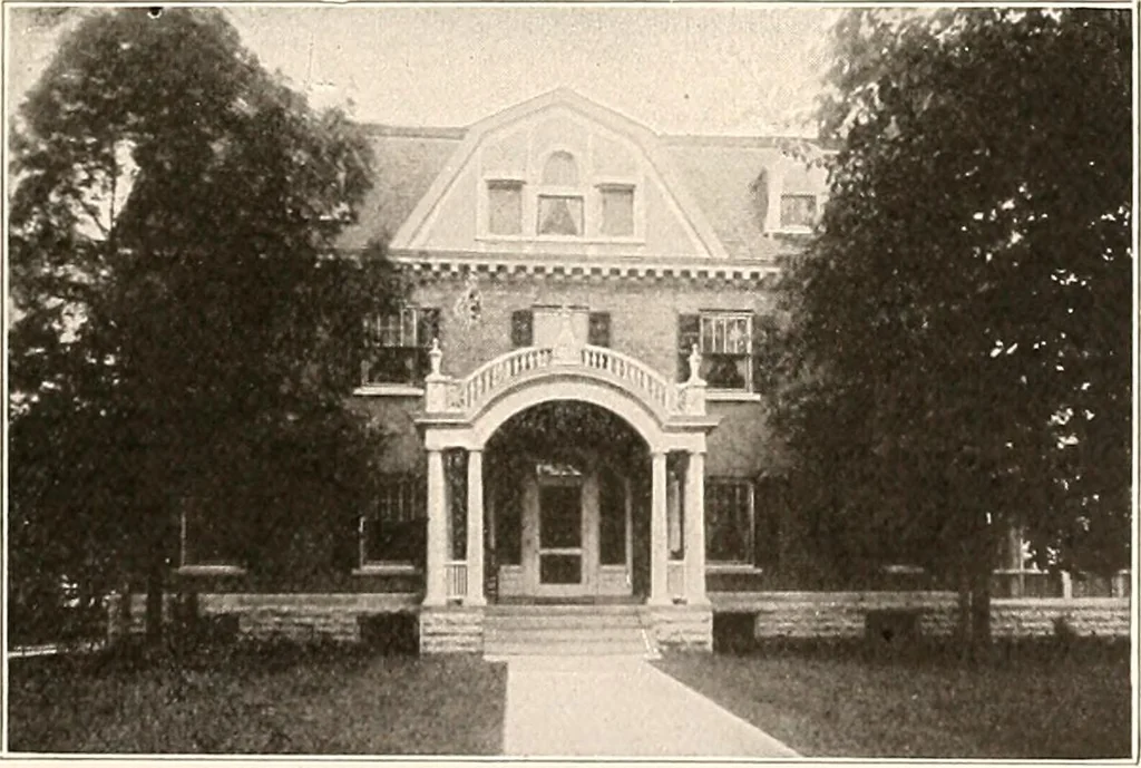An illustration from The plan book of American dwellings : being a compilation of original home designs, showing actual photographic exteriors and floor plans of moderately priced bungalows, cottages, residences, 1914, leaf 258
