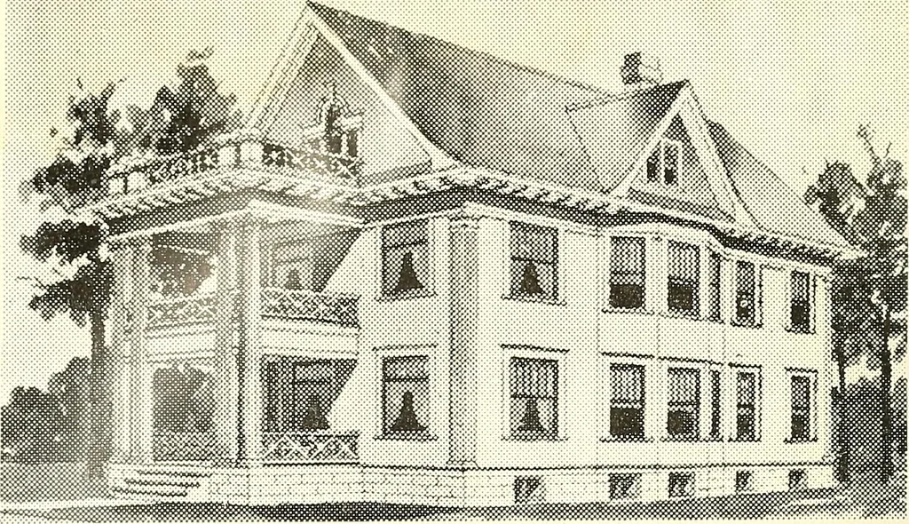 An illustration from The plan book of American dwellings : being a compilation of original home designs, showing actual photographic exteriors and floor plans of moderately priced bungalows, cottages, residences, 1914, leaf 261