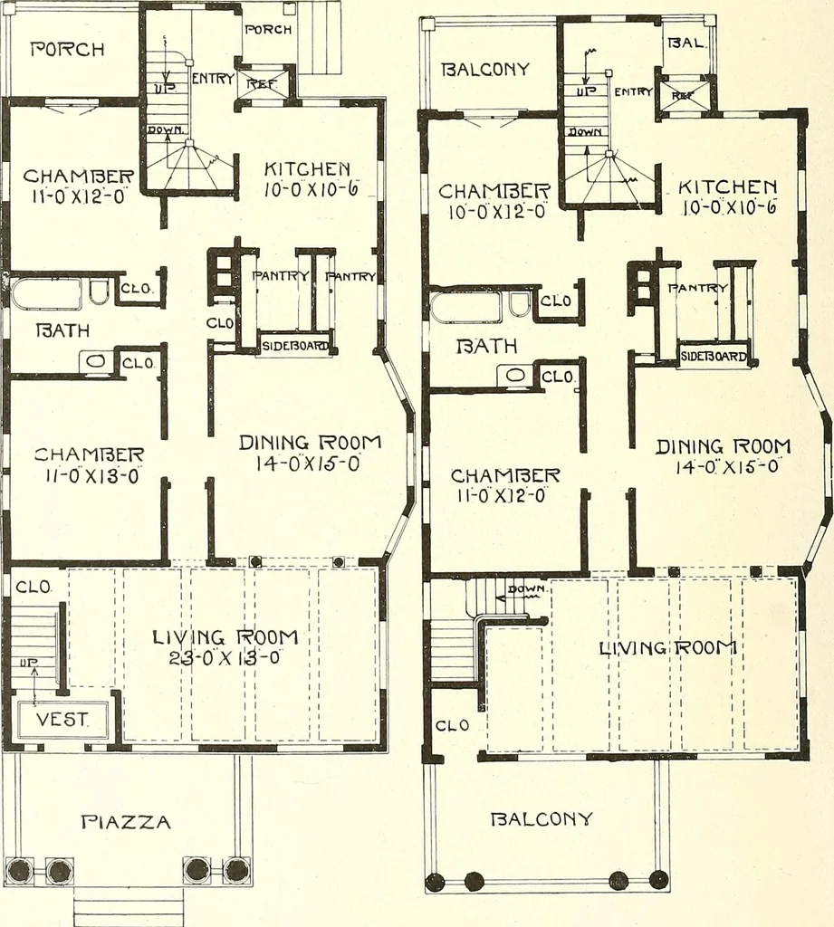 An illustration from The plan book of American dwellings : being a compilation of original home designs, showing actual photographic exteriors and floor plans of moderately priced bungalows, cottages, residences, 1914, leaf 261