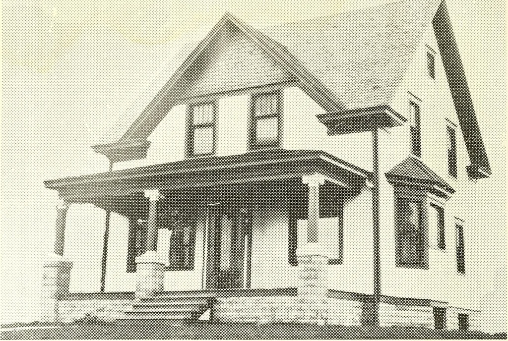 An illustration from The plan book of American dwellings : being a compilation of original home designs, showing actual photographic exteriors and floor plans of moderately priced bungalows, cottages, residences, 1914, leaf 273
