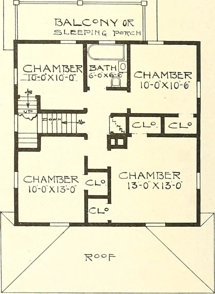 An illustration from The plan book of American dwellings : being a compilation of original home designs, showing actual photographic exteriors and floor plans of moderately priced bungalows, cottages, residences, 1914, leaf 29