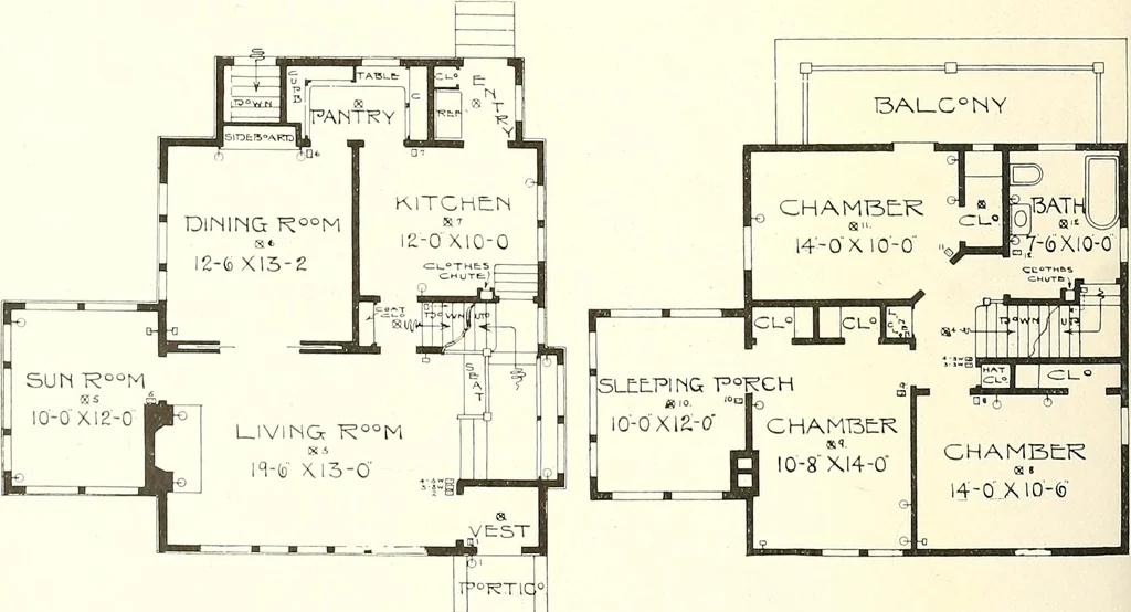 An illustration from The plan book of American dwellings : being a compilation of original home designs, showing actual photographic exteriors and floor plans of moderately priced bungalows, cottages, residences, 1914, leaf 295