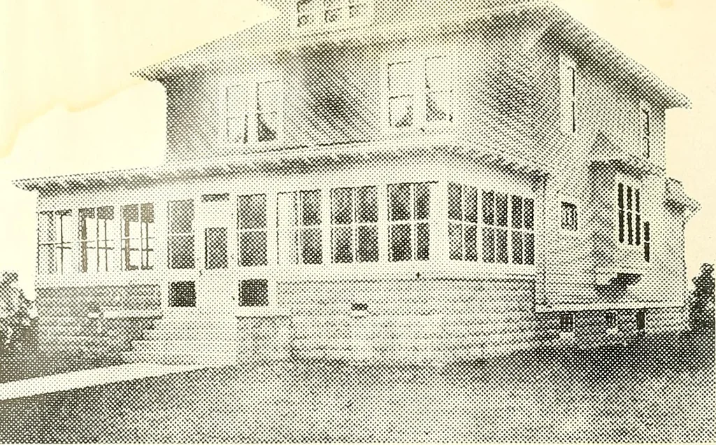 An illustration from The plan book of American dwellings : being a compilation of original home designs, showing actual photographic exteriors and floor plans of moderately priced bungalows, cottages, residences, 1914, leaf 315