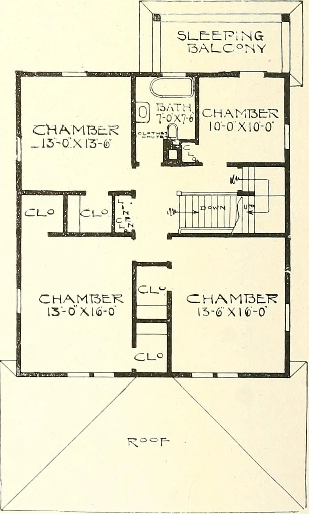 An illustration from The plan book of American dwellings : being a compilation of original home designs, showing actual photographic exteriors and floor plans of moderately priced bungalows, cottages, residences, 1914, leaf 315