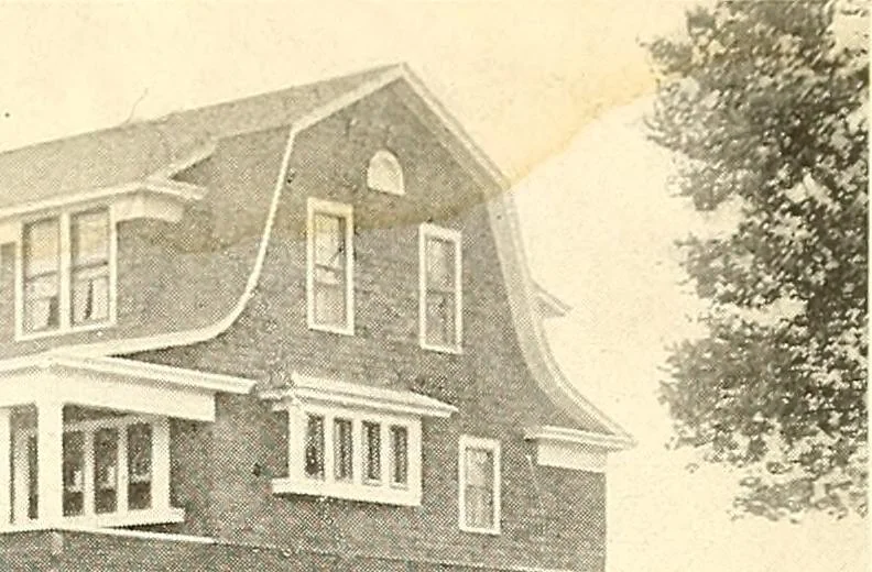 An illustration from The plan book of American dwellings : being a compilation of original home designs, showing actual photographic exteriors and floor plans of moderately priced bungalows, cottages, residences, 1914, leaf 329