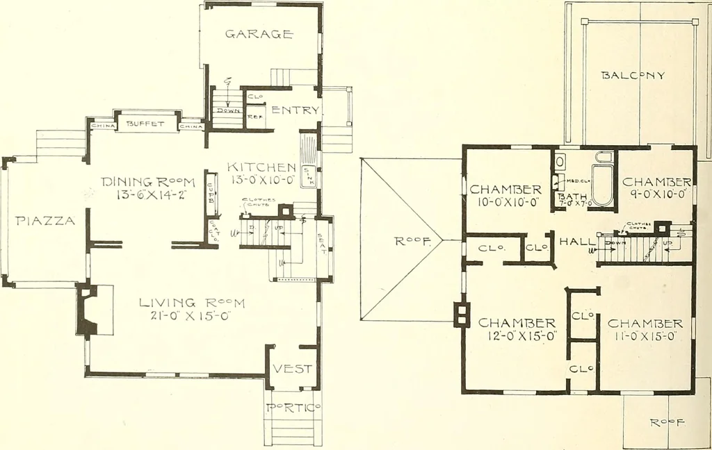 An illustration from The plan book of American dwellings : being a compilation of original home designs, showing actual photographic exteriors and floor plans of moderately priced bungalows, cottages, residences, 1914, leaf 331
