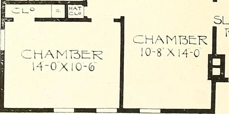 An illustration from The plan book of American dwellings : being a compilation of original home designs, showing actual photographic exteriors and floor plans of moderately priced bungalows, cottages, residences, 1914, leaf 35