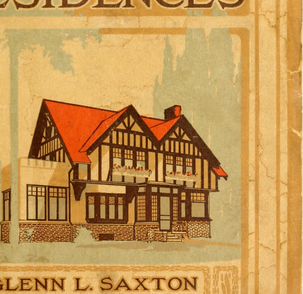 An illustration from The plan book of American dwellings : being a compilation of original home designs, showing actual photographic exteriors and floor plans of moderately priced bungalows, cottages, residences, 1914, leaf 4