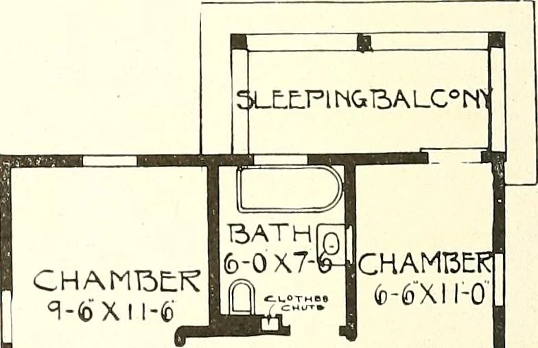 An illustration from The plan book of American dwellings : being a compilation of original home designs, showing actual photographic exteriors and floor plans of moderately priced bungalows, cottages, residences, 1914, leaf 41