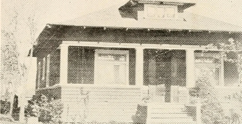An illustration from The plan book of American dwellings : being a compilation of original home designs, showing actual photographic exteriors and floor plans of moderately priced bungalows, cottages, residences, 1914, leaf 66